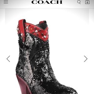 Coach Western Booties with Sequins